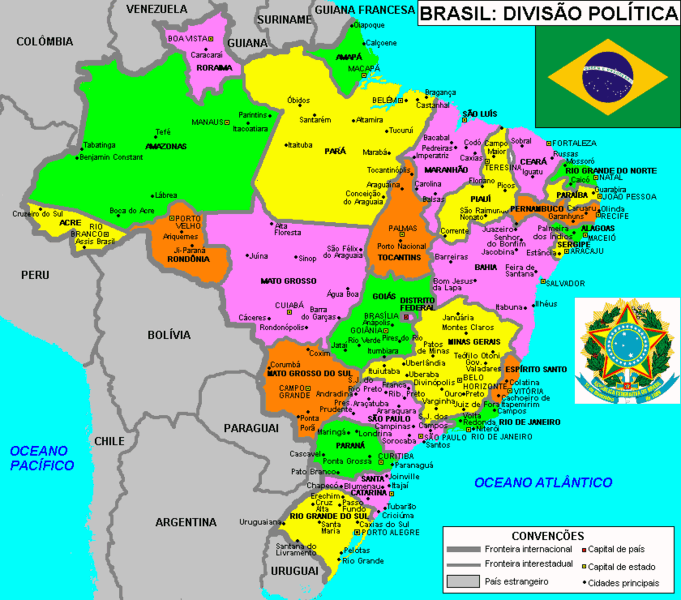 Map Of Brazil South America