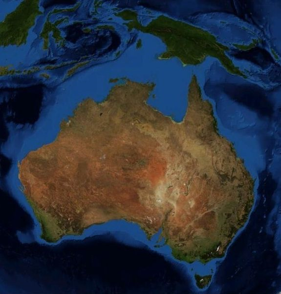 satellite map of australia