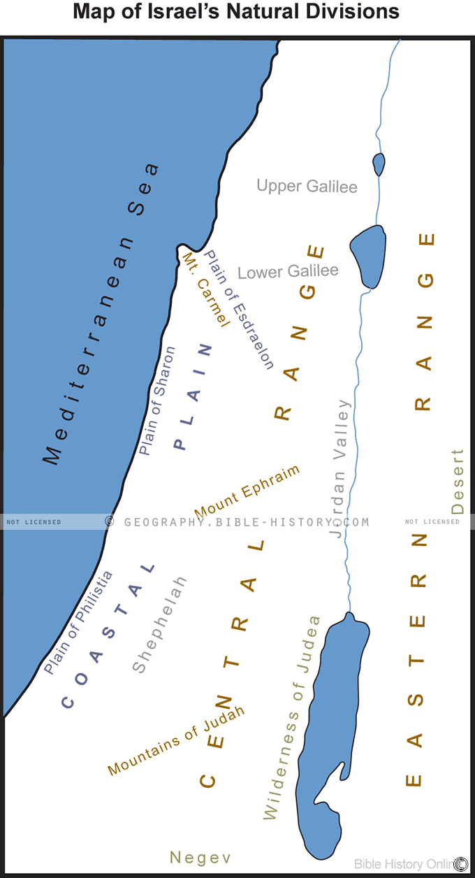 Map of Israel’s Natural Division hero image